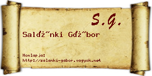 Salánki Gábor névjegykártya